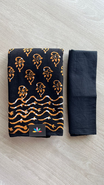 Block Printed Mul Cotton Saree-24454