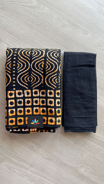 Block Printed Mul Cotton Saree-24456