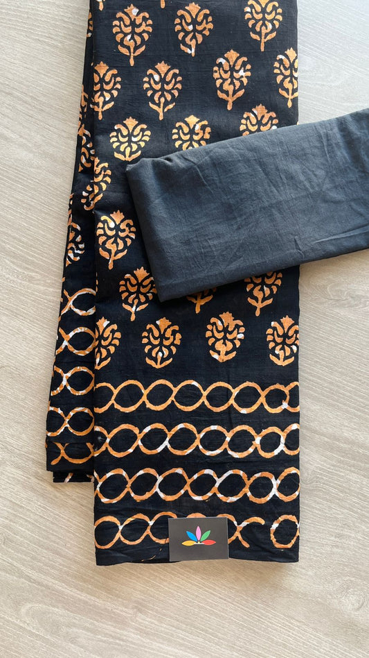 Block Printed Mul Cotton Saree-24458