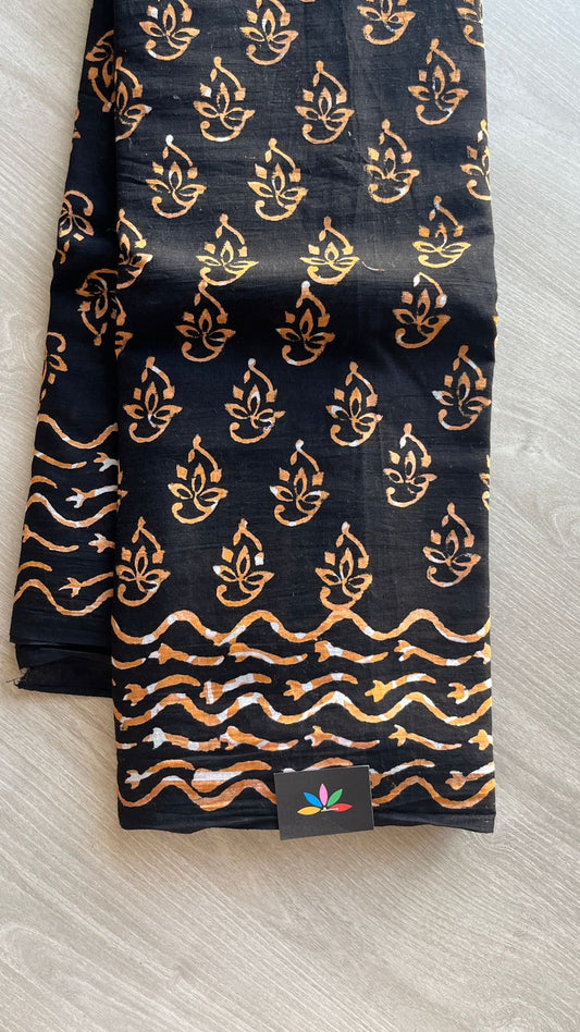 Block Printed Mul Cotton Saree-24474