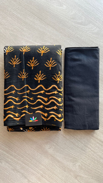 Block Printed Mul Cotton Saree-24473