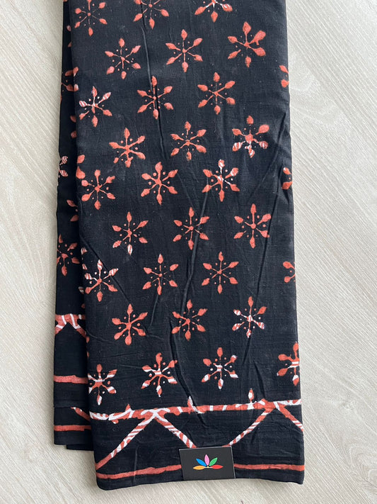 Block Printed Mul Cotton Saree-24480