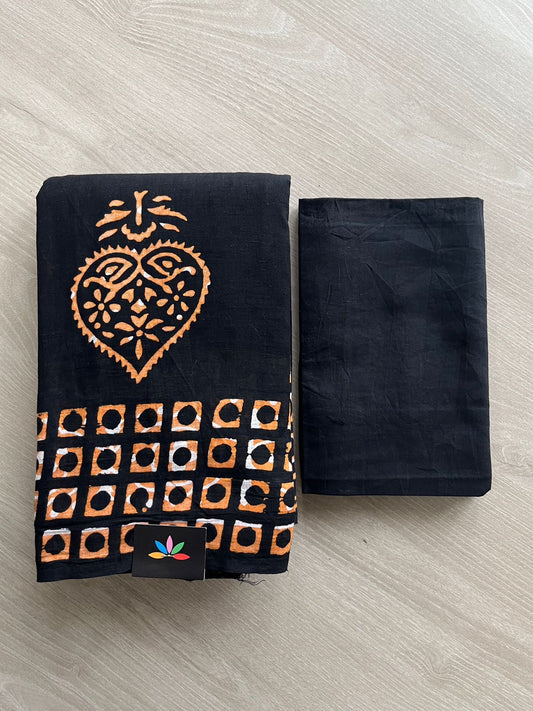 Block Printed Mul Cotton Saree-24482