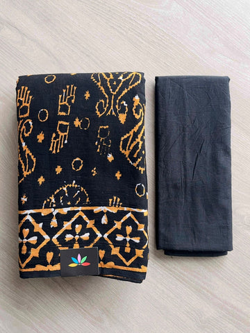 Block Printed Mul Cotton Saree-24483