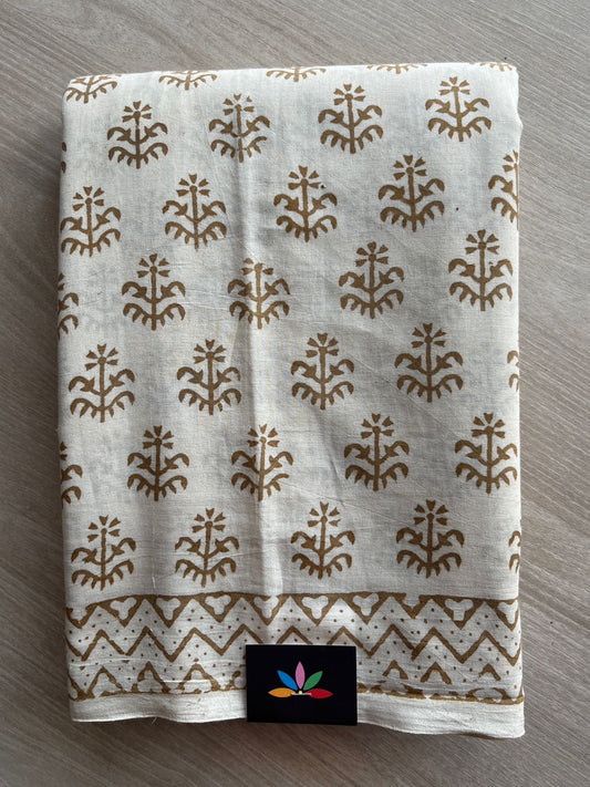 Bagh Handblock Print Mul Cotton Saree -26827