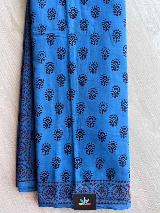 Bagh Handblock Print Mul Cotton Saree -26829