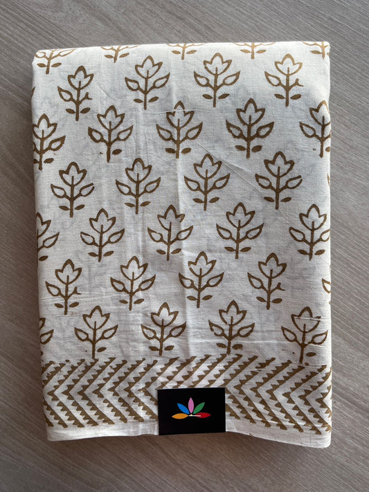 Bagh Handblock Print Mul Cotton Saree -26831