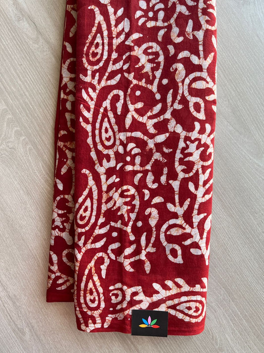 Batik Print Mul Cotton Saree -26837