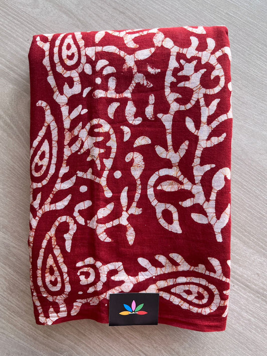 Batik Print Mul Cotton Saree -26837