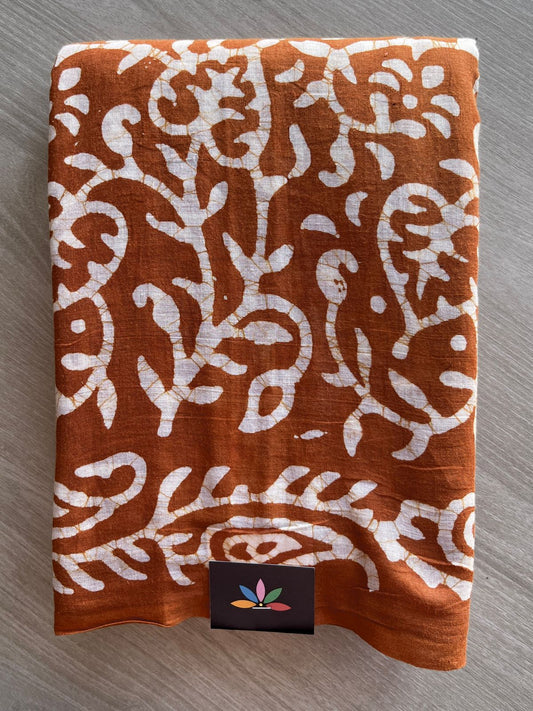 Batik Print Mul Cotton Saree -26838