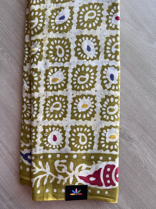 Batik Print Mul Cotton Saree -26839