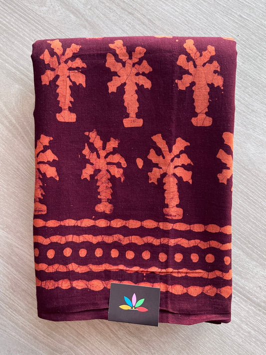 Batik Print Mul Cotton Saree -26840