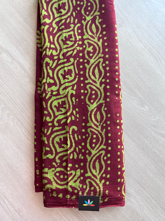 Batik Print Mul Cotton Saree -26841