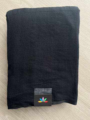 Hand Brush Printed Feather Light Mul Cotton Saree - 28352