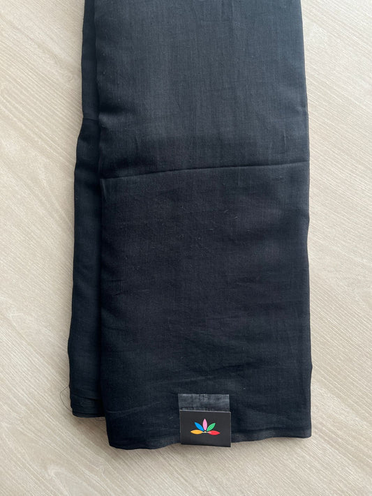 Hand Brush Printed Feather Light Mul Cotton Saree - 28352