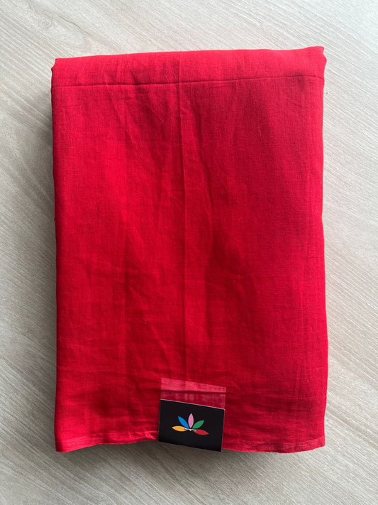 Hand Brush Printed Feather Light Mul Cotton Saree - 28354-28371