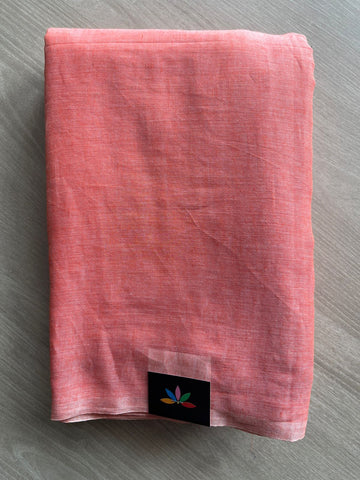 Hand Brush Printed Feather Light Mul Cotton Saree - 28357 / 28406