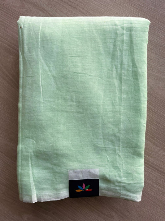 Hand Brush Printed Feather Light Mul Cotton Saree - 28368 / 28380