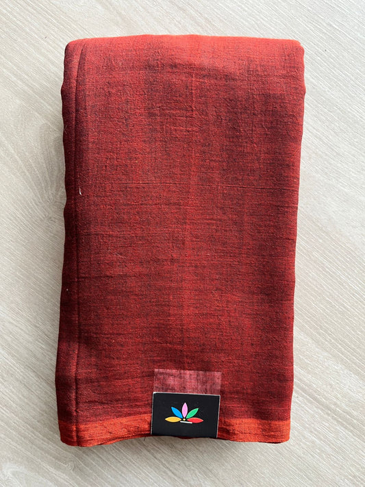 Plain Feather Light Mul Cotton Saree (Without blouse) -28385_28386