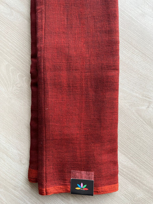 Plain Feather Light Mul Cotton Saree (Without blouse) -28385_28386