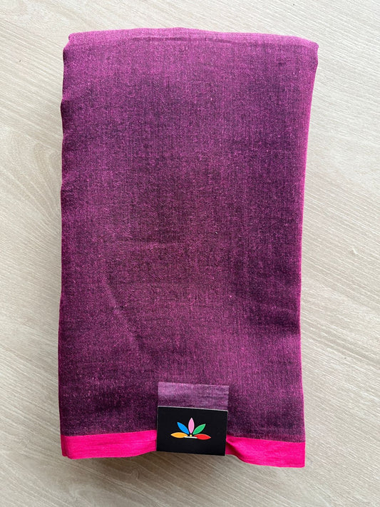 Plain Feather Light Mul Cotton Saree (Without blouse) -28387_28388