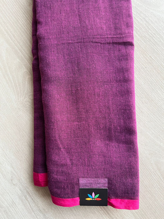 Plain Feather Light Mul Cotton Saree (Without blouse) -28387_28388