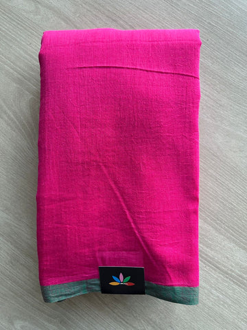 Plain Feather Light Mul Cotton Saree (Without blouse)-28391_28392