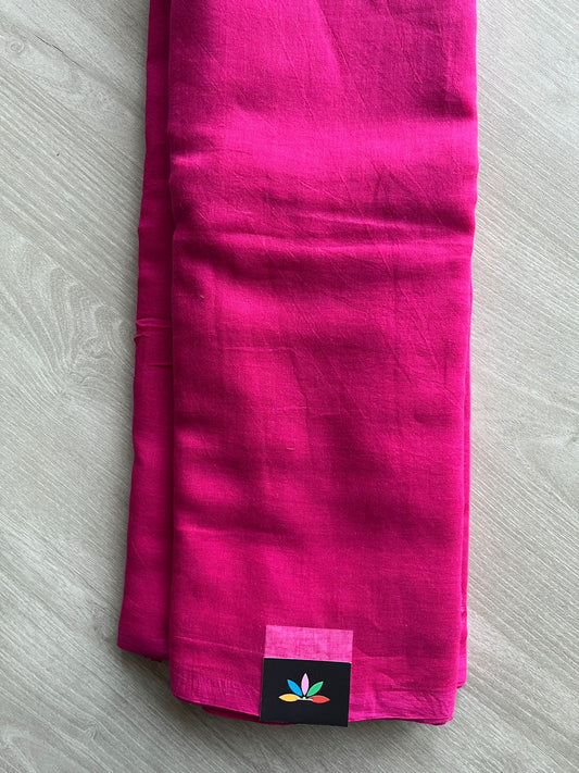 Plain Feather Light Mul Cotton Saree (Without blouse)-28397_28398