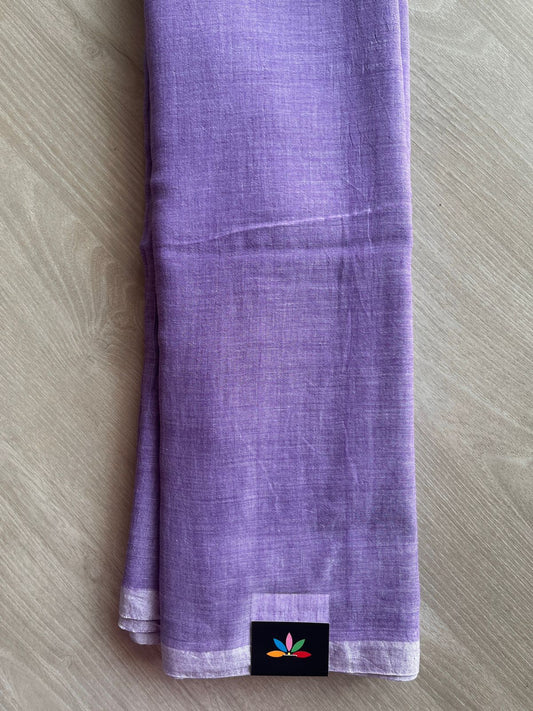 Plain Feather Light Mul Cotton Saree (Without blouse) -28410-28411