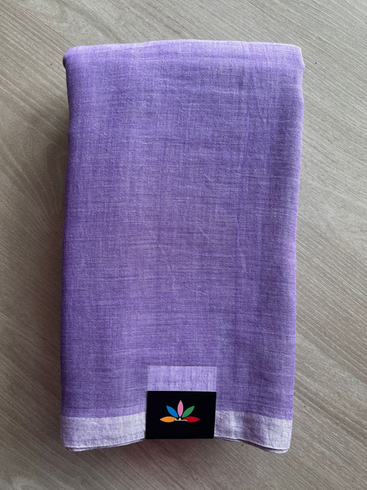 Plain Feather Light Mul Cotton Saree (Without blouse) -28410-28411