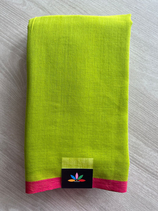 Plain Feather Light Mul Cotton Saree (Without blouse) -28412-28413