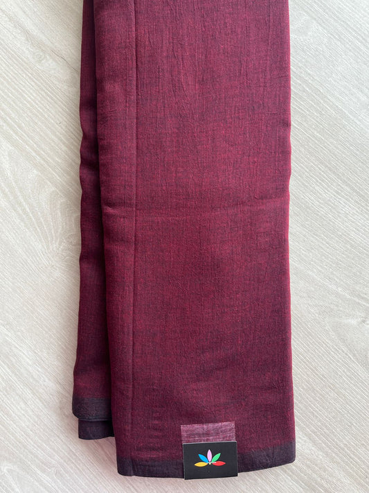 Plain Feather Light Mul Cotton Saree (Without blouse) -28420-28421