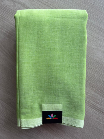 Plain Feather Light Mul Cotton Saree (Without blouse) -28424-28425