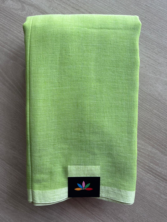 Plain Feather Light Mul Cotton Saree (Without blouse) -28424-28425