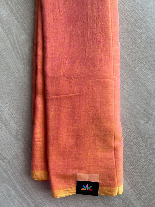 Plain Feather Light Mul Cotton Saree (Without blouse) -28426-28427