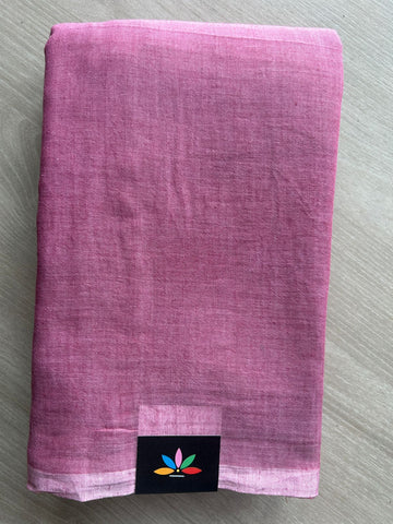 Plain Feather Light Mul Cotton Saree (Without blouse) - 32868