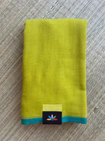 Plain Feather Light Mul Cotton Saree (Without blouse) - 32873_32874