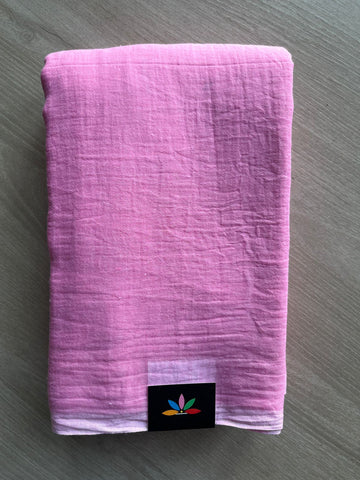 Plain Feather Light Mul Cotton Saree (Without blouse) - 32895_32896