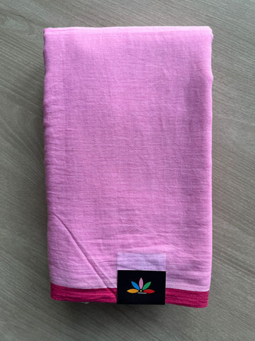 Plain Feather Light Mul Cotton Saree (Without blouse) - 32903_32905