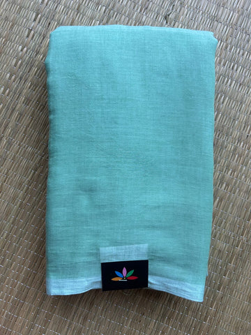 Plain Feather Light Mul Cotton Saree (Without blouse) - 32911