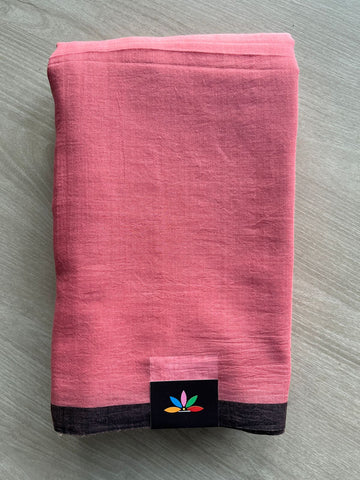 Plain Feather Light Mul Cotton Saree (Without blouse) - 32921_32922
