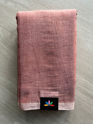 Plain Feather Light Mul Cotton Saree (Without blouse) - 32925_32926