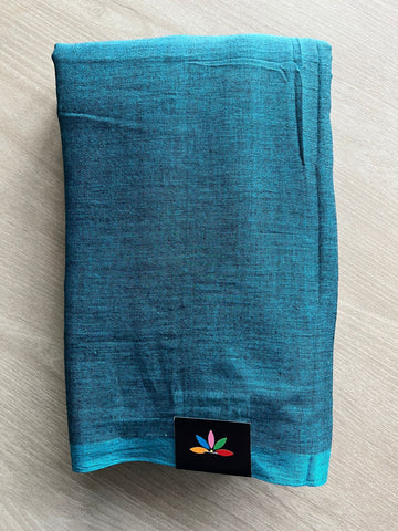 Plain Feather Light Mul Cotton Saree (Without blouse) - 32937