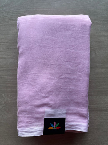 Lavender Rose Plain Feather Light Mul Cotton Saree (Without blouse) - 33001-33002