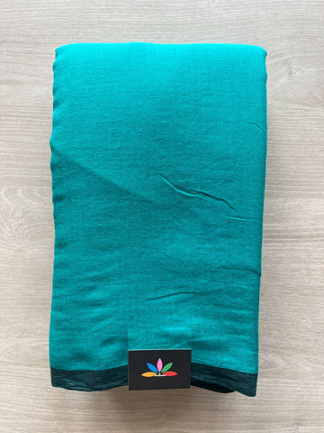 Plain Feather Light Mul Cotton Saree (Without blouse) - 33011