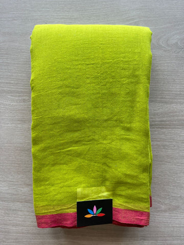 Plain Feather Light Mul Cotton Saree (Without blouse) - 33017