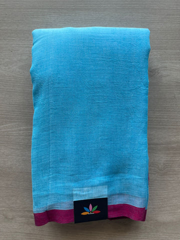 Plain Feather Light Mul Cotton Saree (Without blouse) - 33020