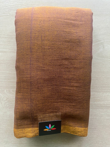 Plain Feather Light Mul Cotton Saree (Without blouse) - 33039