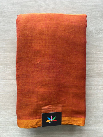 Plain Feather Light Mul Cotton Saree (Without blouse) - 33040