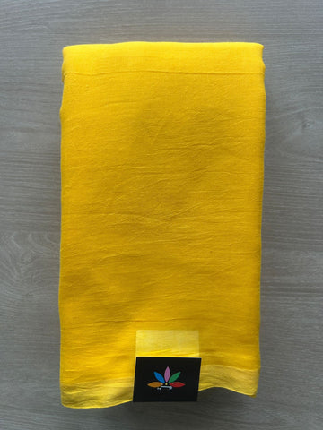 Plain Feather Light Mul Cotton Saree (Without blouse) - 33041